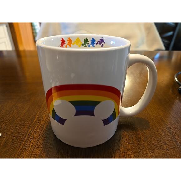 Disney Pride Collection Rainbow Mickey Mouse Ears Ceramic Mug LGBTQ+ NEW - Picture 1 of 5